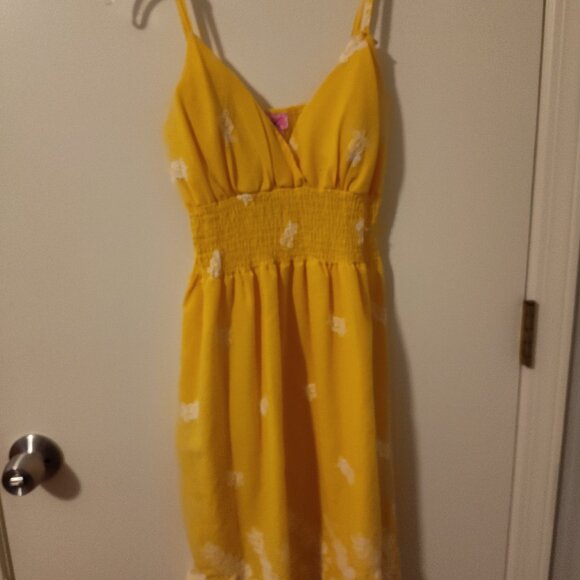 Medium - Yellow Floral Dress - Picture 1 of 4